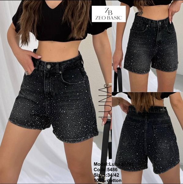 Шорты Jeans Style (34-42) 5486 d.grey (лето)