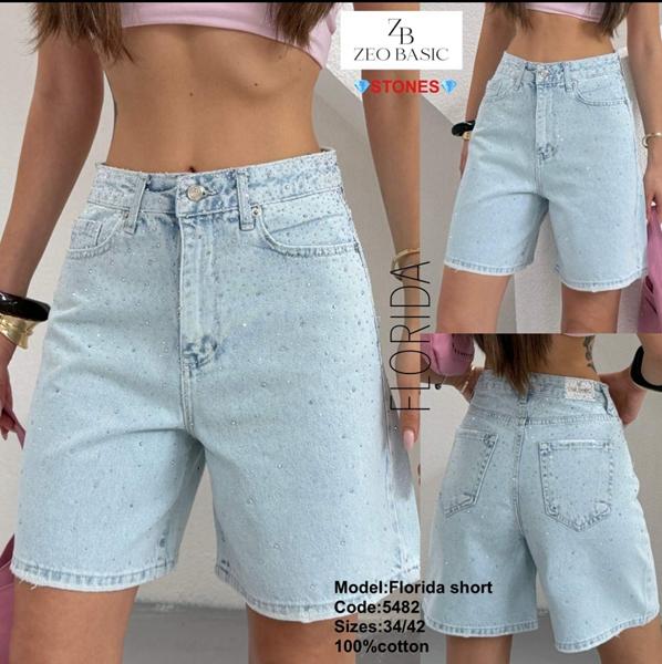 Шорты Jeans Style (34-42) 5482 l.blue (лето)