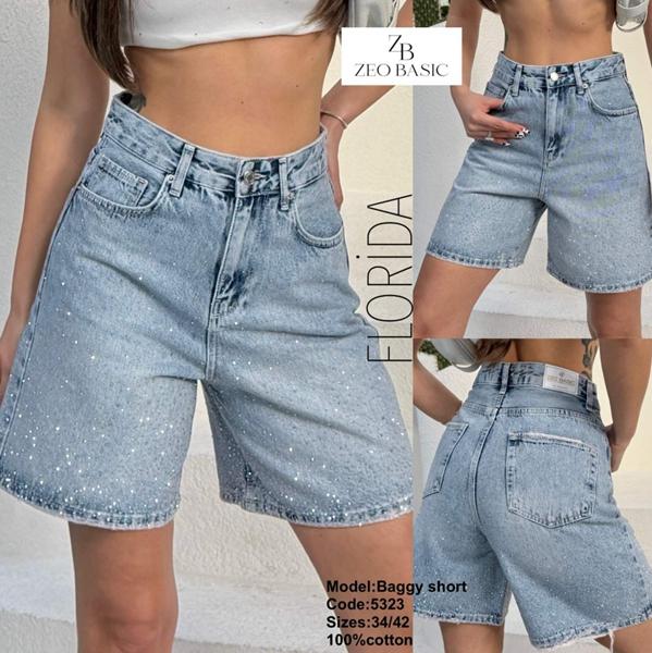 Шорты Jeans Style (34-42) 5323 l.blue (лето)