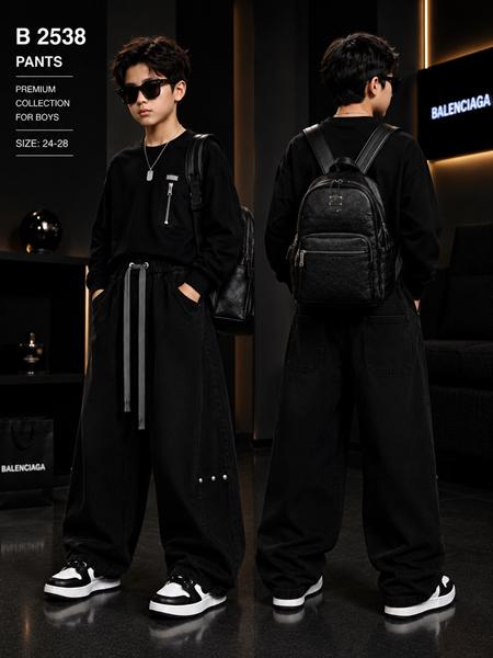 Джинсы Major (24-28) B2538 black (деми)