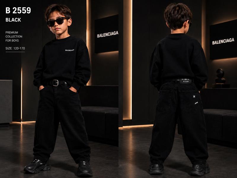 Джинсы Major (24-28) B2559 black (деми)