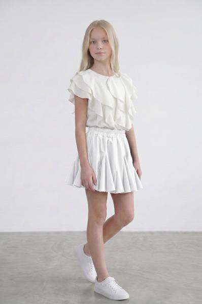 Юбка-шорты Moda school (134-158) MD04 white (лето)