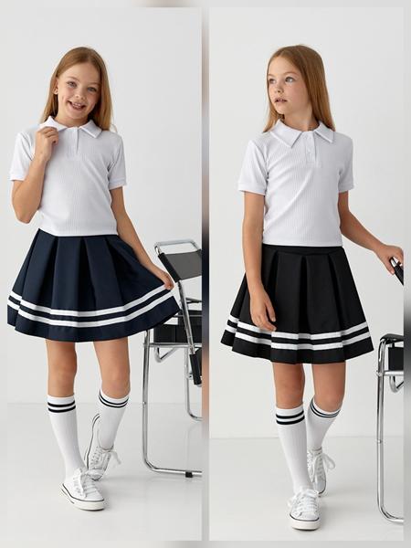 Юбка Moda school (128-164) MD22 navy (лето)