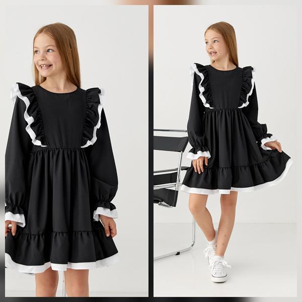 Платье Moda school (116-140) MD09 black (деми)