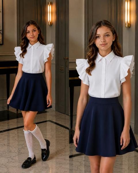 Юбка Karolina (30-42) KR834 navy (лето)