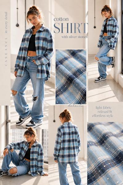 Рубашка Karolina (32-42) KR852 l.blue (деми)