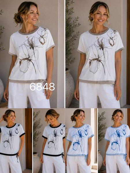 Футболка Gertie (48-56) 6848 white-black (лето)