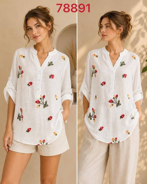 Рубашка Gertie (XL-5XL) 78891 white (лето)