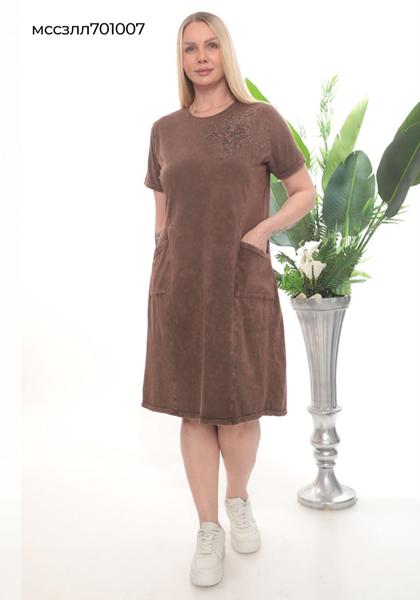 Платье Vehuiah (XL-4XL) 701007 brown (лето)