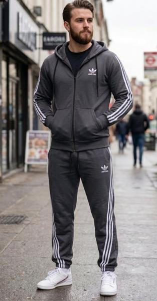 Костюм спорт Delviago (46-54) DL1133 d.grey (деми)