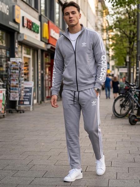 Костюм спорт Delviago (46-54) DL1137 l.grey (деми)