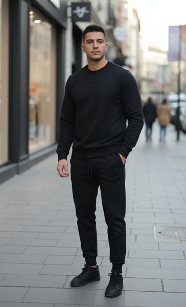 Костюм спорт Delviago (46-54) DL1153 black (деми)