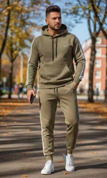 Костюм спорт Delviago (46-54) DL1165 khaki (деми)