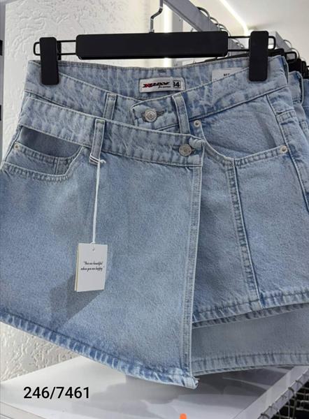 Юбка-шорты Jeans Style (34-42) 246-7461 l.blue (лето)