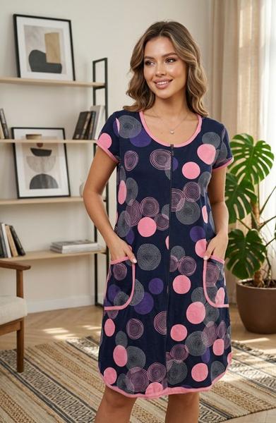 Халат Gull (60-66) 16-1 navy-pink (лето)