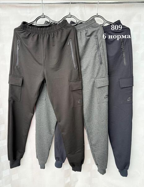 Штаны спорт Shon (46-54) S3693 black (деми)