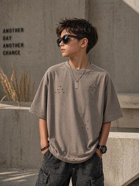Футболка Major kids (120-170) 2A30115 grey (лето)