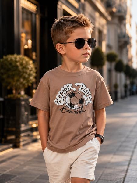 Футболка Major kids (110-128) 3708 brown (лето)