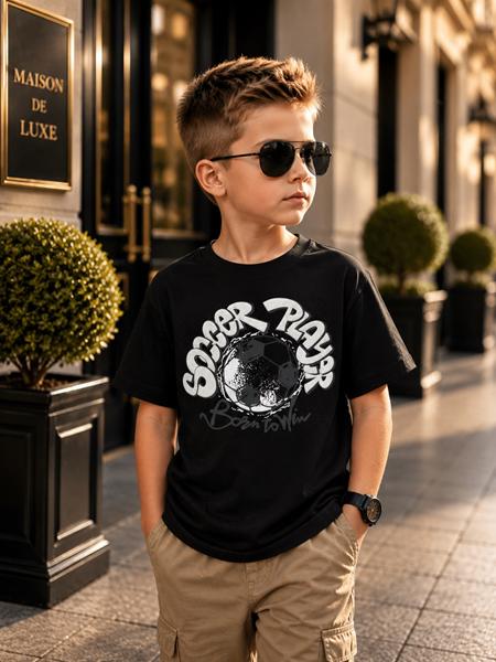 Футболка Major kids (110-128) 3708 black (лето)