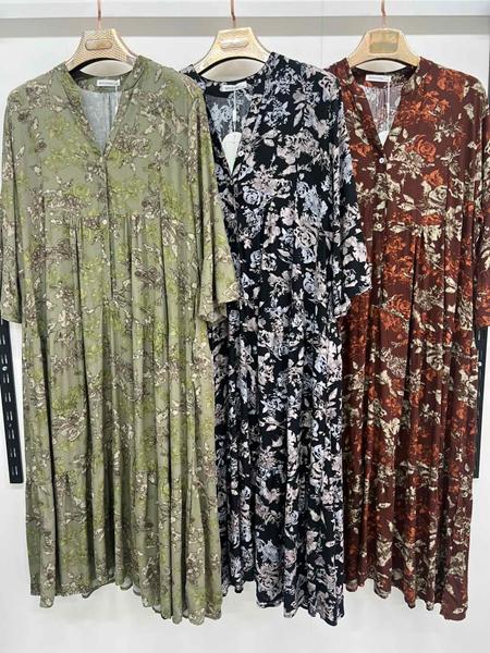 Платье Estima (3XL-6XL) 21032 khaki (лето)