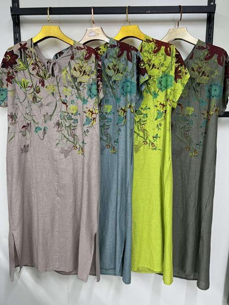 Платье Estima (3XL-6XL) 10758 khaki (лето)