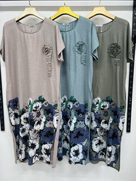Платье Estima (3XL-6XL) 10831 khaki (лето)
