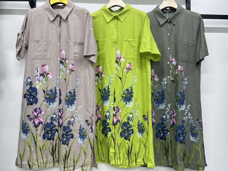 Платье Estima (3XL-6XL) 10795 khaki (лето)