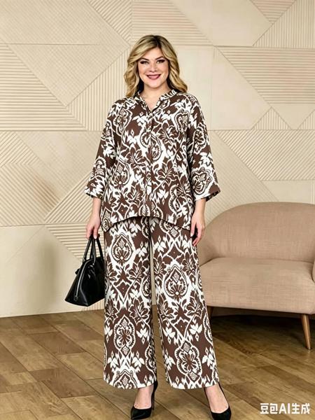Костюм Estima (3XL-6XL) 20858 brown (лето)