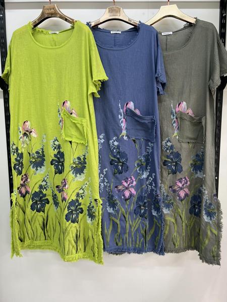 Платье Estima (3XL-6XL) 10808 khaki (лето)