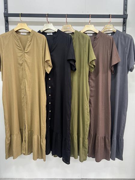 Платье Estima (3XL-6XL) 23018 brown (лето)