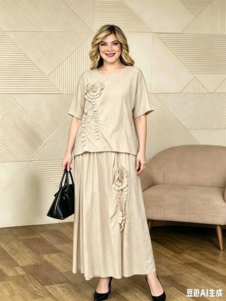 Костюм Estima (3XL-6XL) 10817 beige (деми)