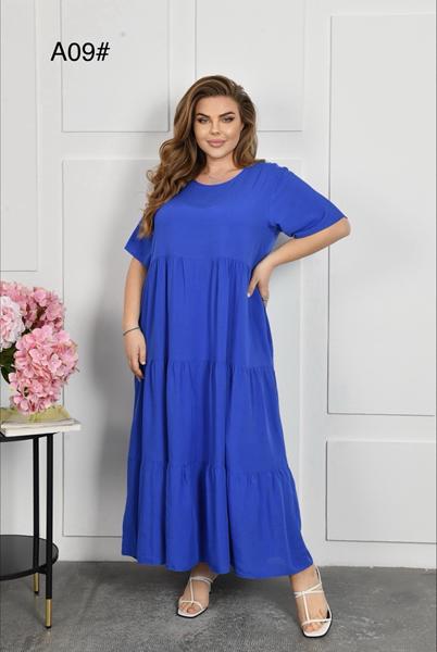 Платье Estima (54-58) A09 blue (лето)
