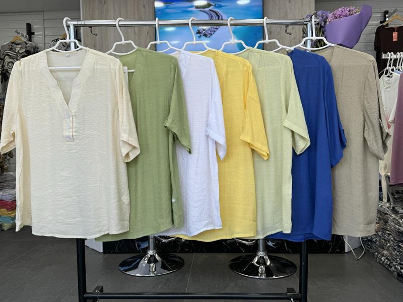 Блузка Estima (3XL-6XL) 229 yellow (лето)
