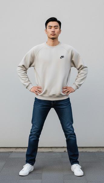 Свитер Shon (M-3XL) S3685 l.beige (деми)