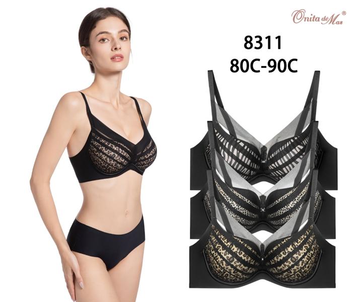 Бюстгальтер Diorella (80-90) 8311C black-brown (деми)