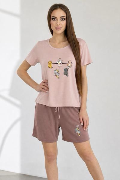 Пижама Trikotag (S-XL) 601091 pink (лето)