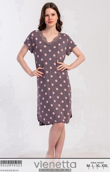 Ночнушка Trikotag (M-2XL) T218 d.grey (лето)