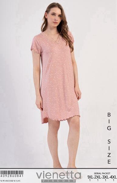 Ночнушка Trikotag (XL-4XL) T221 pink (лето)