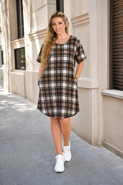 Ночнушка Trikotag (XL-4XL) T279 brown (лето)