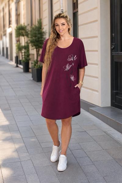 Ночнушка Trikotag (XL-4XL) T280 wine (лето)