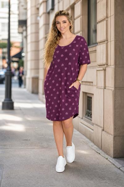 Ночнушка Trikotag (XL-4XL) T286 wine (лето)