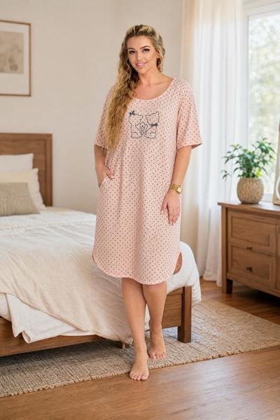 Ночнушка Trikotag (XL-4XL) T260 beige (лето)