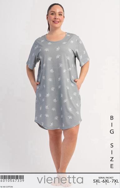 Ночнушка Trikotag (5XL-7XL) T271 l.grey (лето)
