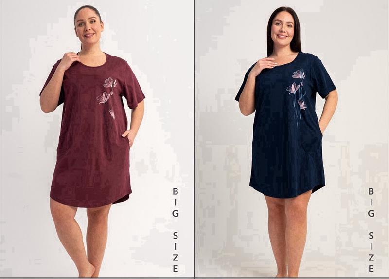 Ночнушка Trikotag (5XL-7XL) T270 navy (лето)