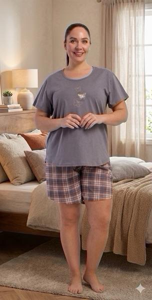 Пижама Trikotag (XL-4XL) T381 grey (лето)