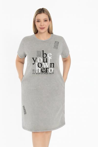 Ночнушка Trikotag (2XL-6XL) T290 l.grey (лето)