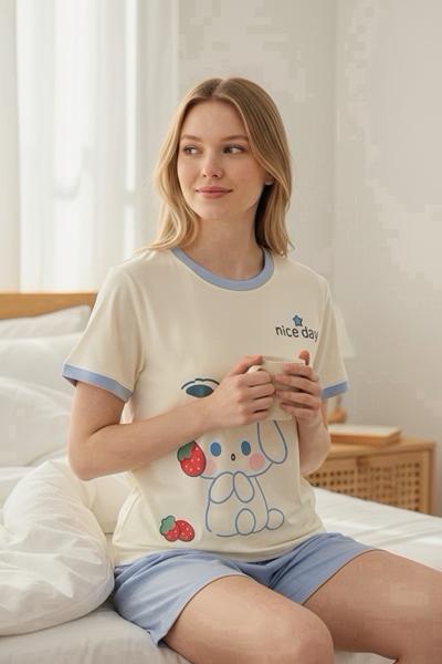 Пижама Trikotag (M-2XL) T313 l.blue (лето)