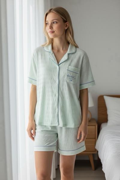 Пижама Trikotag (L-2XL) T299 l.blue (лето)