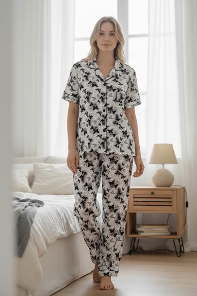 Пижама Trikotag (XL-2XL) T333 white-black (деми)