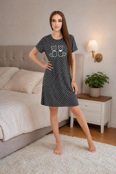 Ночнушка Trikotag (M-2XL) T238 black (лето)